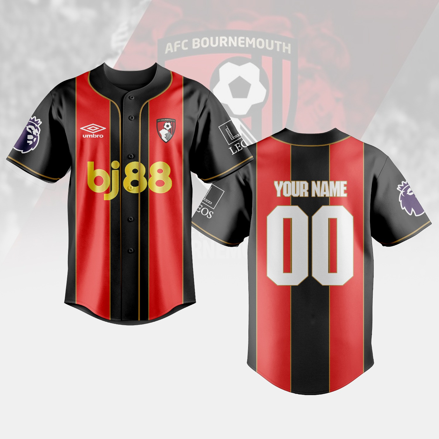 AFC Bournemouth Personalized Baseball Jersey For Fans