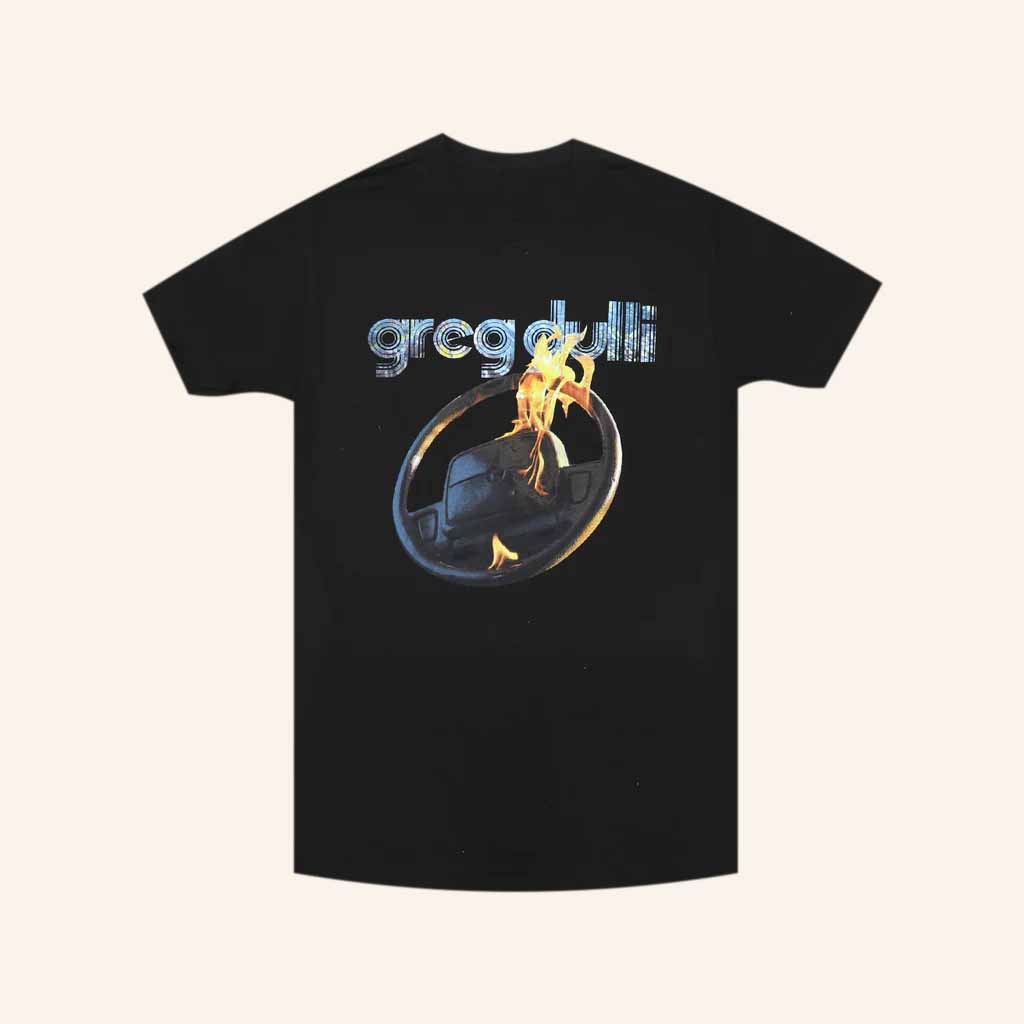 Afghan Whigs Merch Burning Wheel Black T-Shirt Best Gifts For Rock Lovers