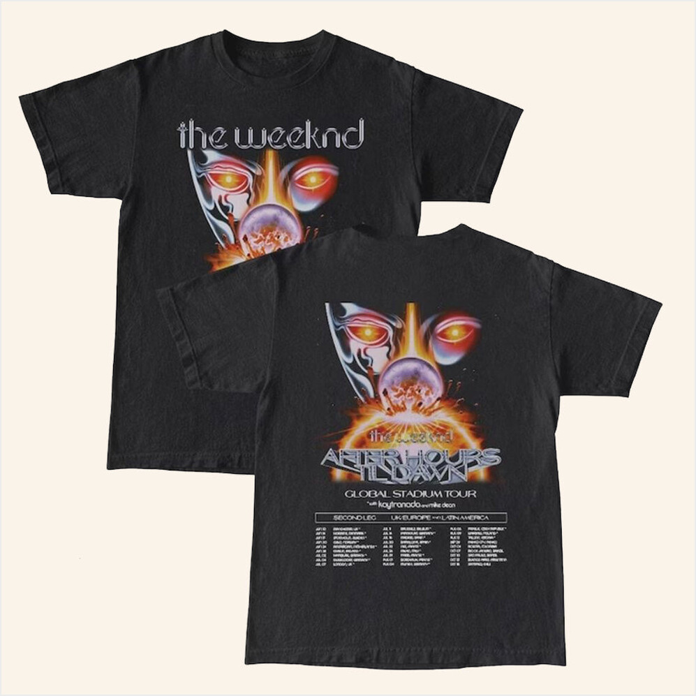 After Hours Til Dawn Tour Black T-Shirt The Weeknd Merch Presents For Music Lovers