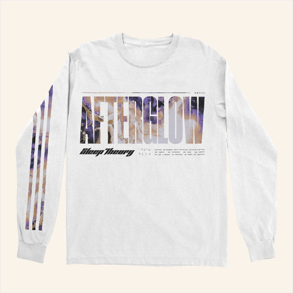 Afterglow Track List Long Sleeve Shirt Sleep Theory Merch White Birthday Gifts For Besties