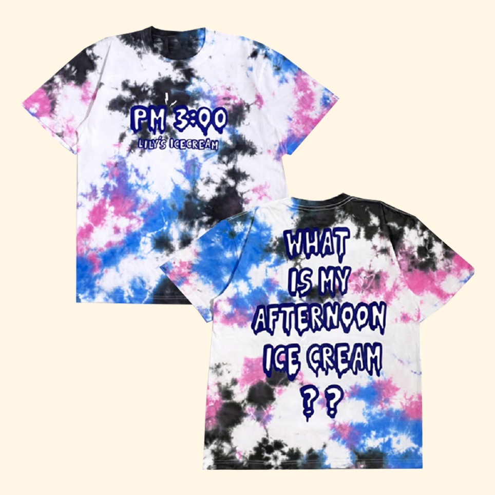 Afternoon Ice Cream Tropical Tie Dye T-Shirt Lily's Ice Cream Merch Birthday Gifts For Friends