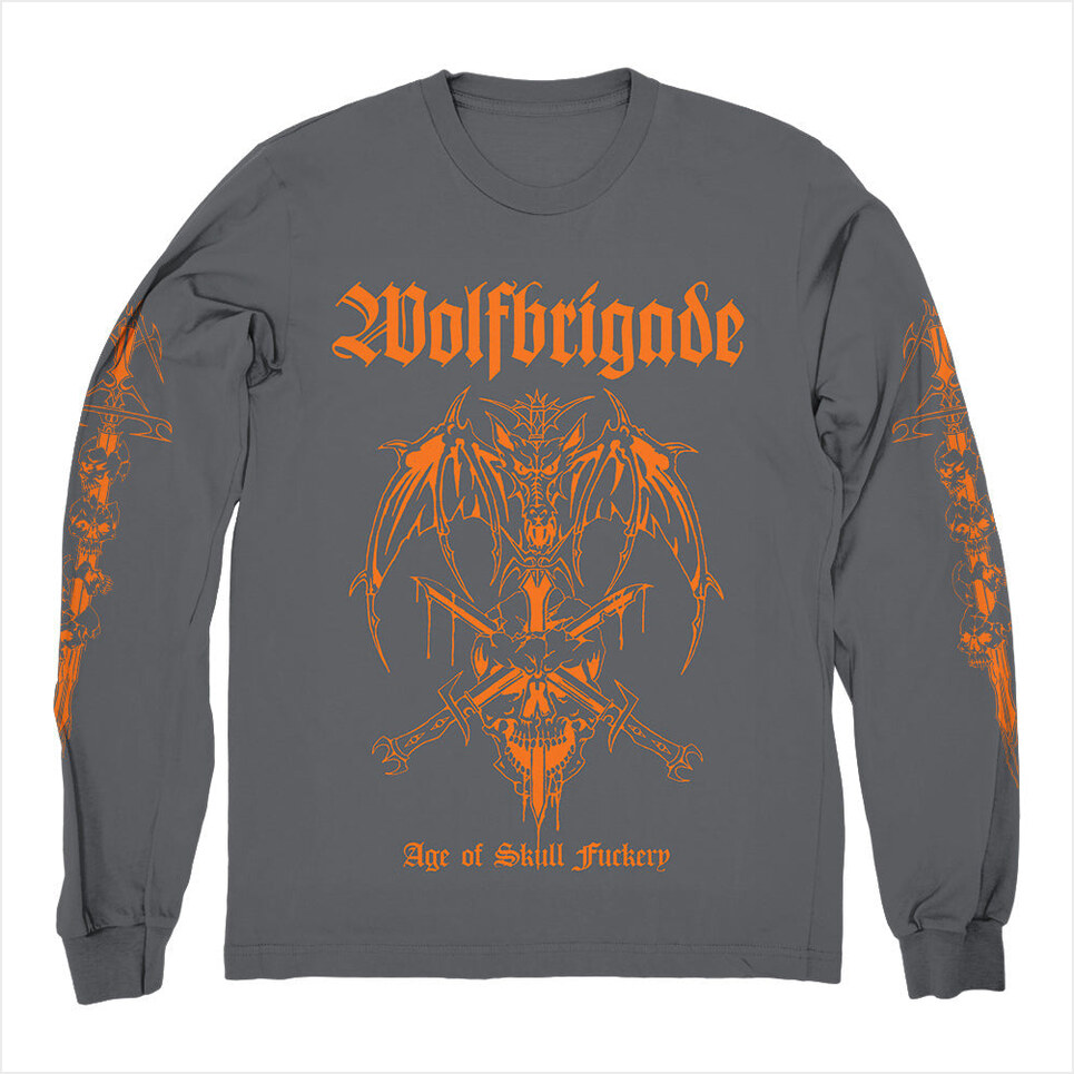 Age Of Skull Charcoal Long Sleeve Shirt Wolfbrigade Merch Wolfbrigade Shirt Father's Day Gifts For Husband
