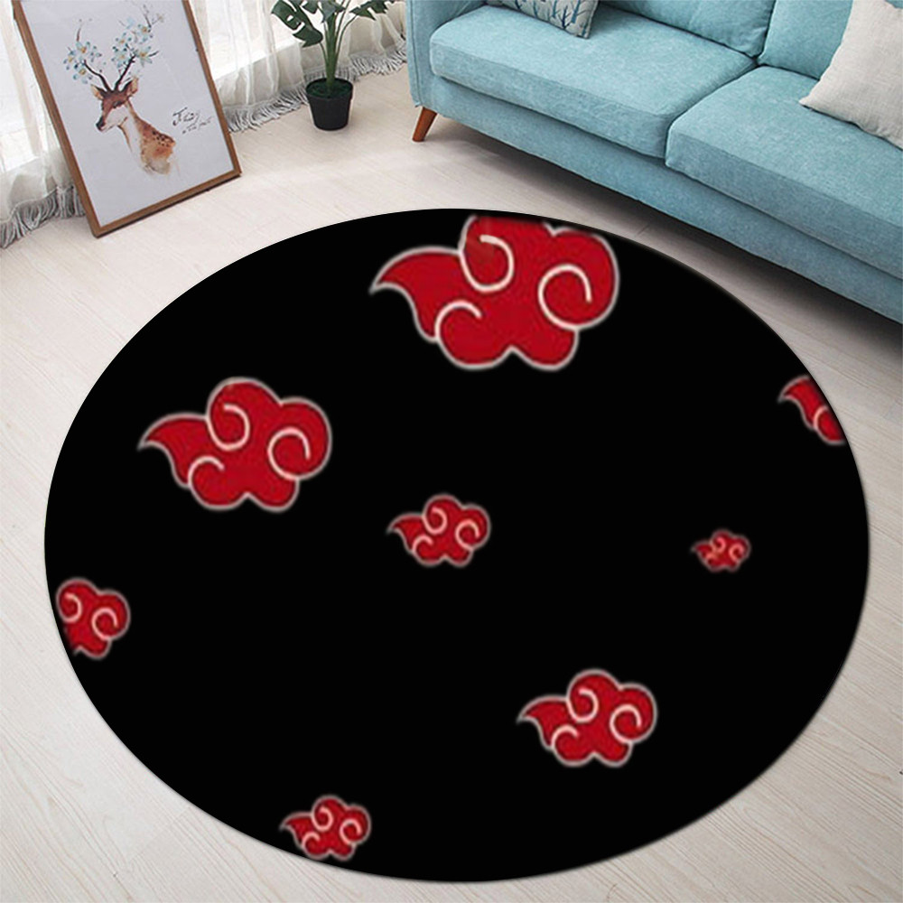Akatsuki Red Clouds Naruto Shippuden Anime Rug Anime Carpet Mat Gifts For Anime Fans