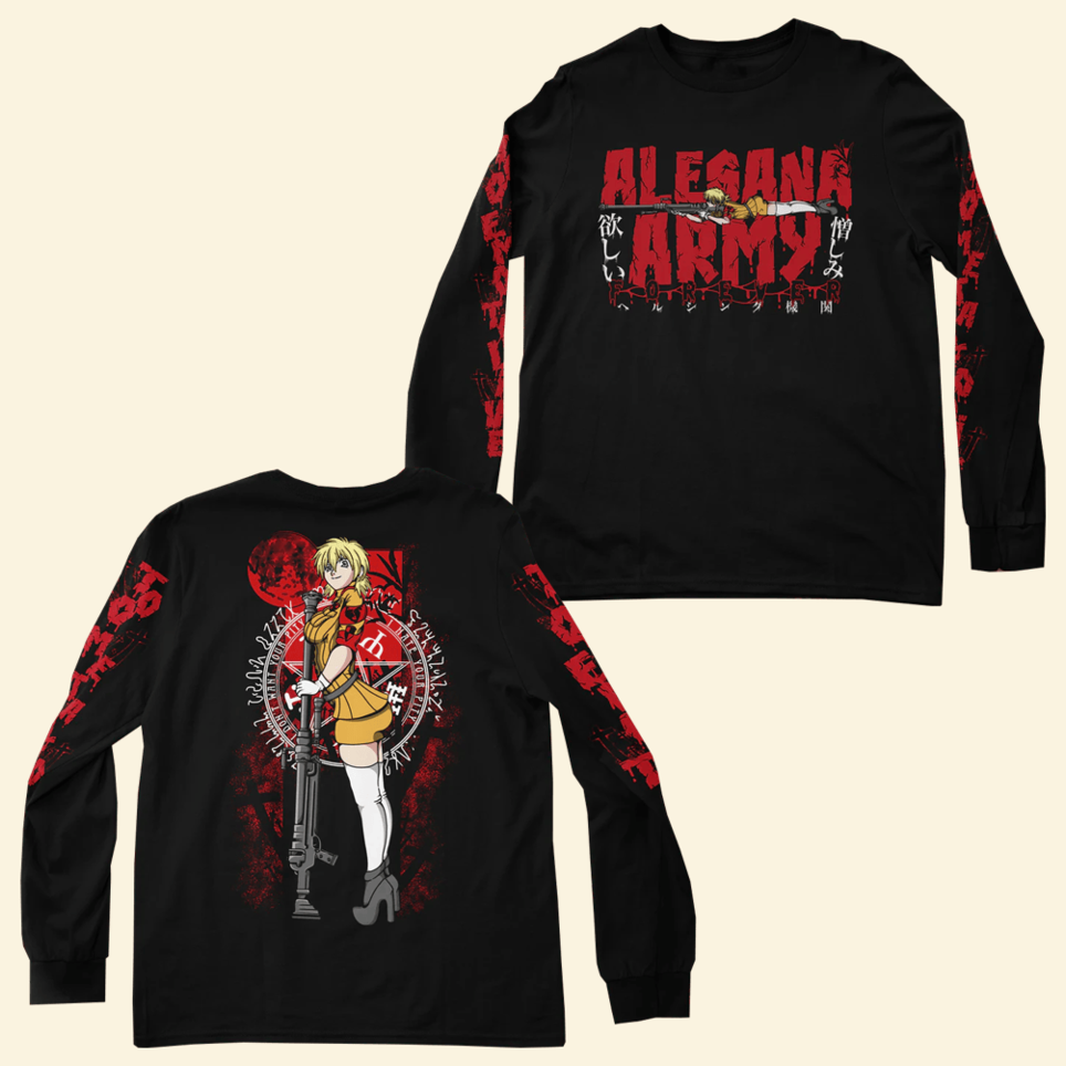 Alesana Army Long Sleeve T-Shirt Alesana Merch Birthday Gifts For Music Fans Best Friend Gifts