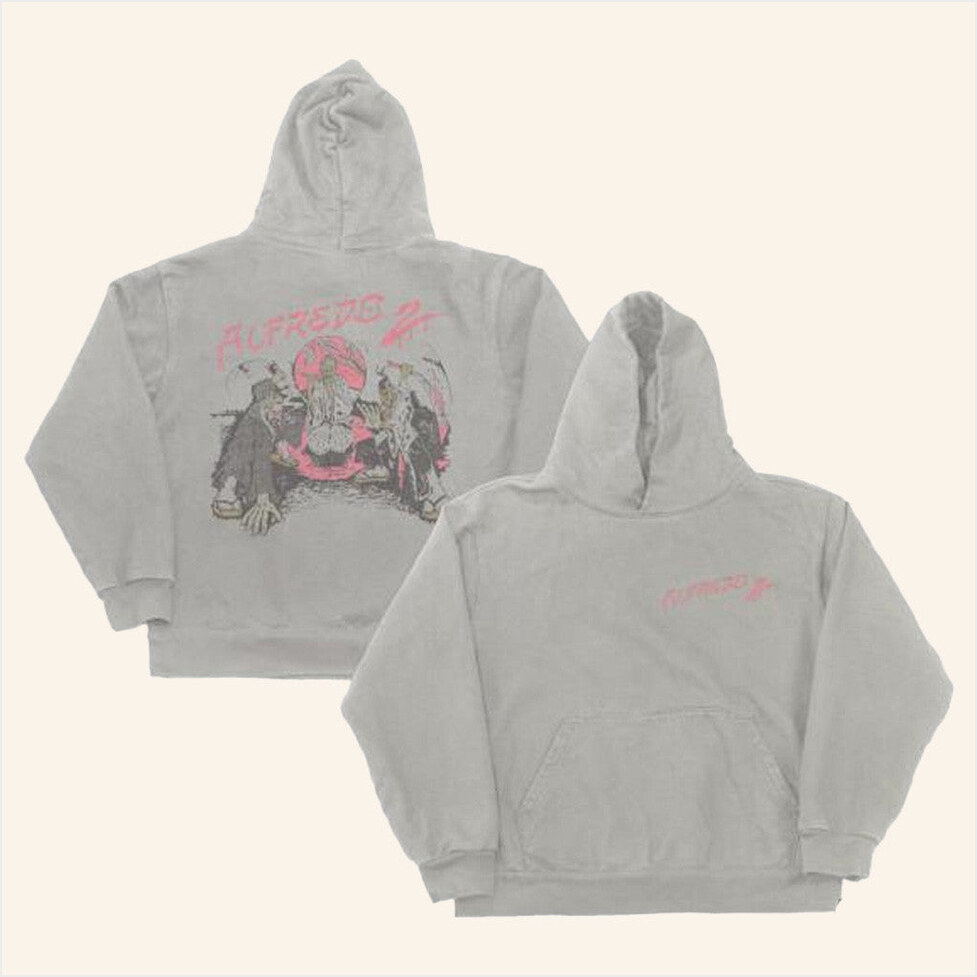 Alfredo Antonio Cartoon Hoodie Freddie Gibbs Merch Grey Birthday Gifts For Besties