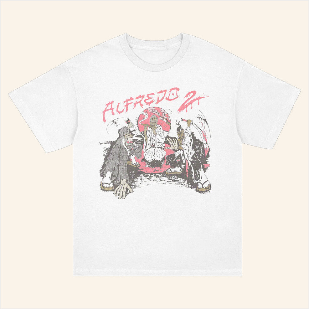 Alfredo II Antonio Cartoon T-Shirt Freddie Gibbs Merch White Best Friend Birthday Gifts