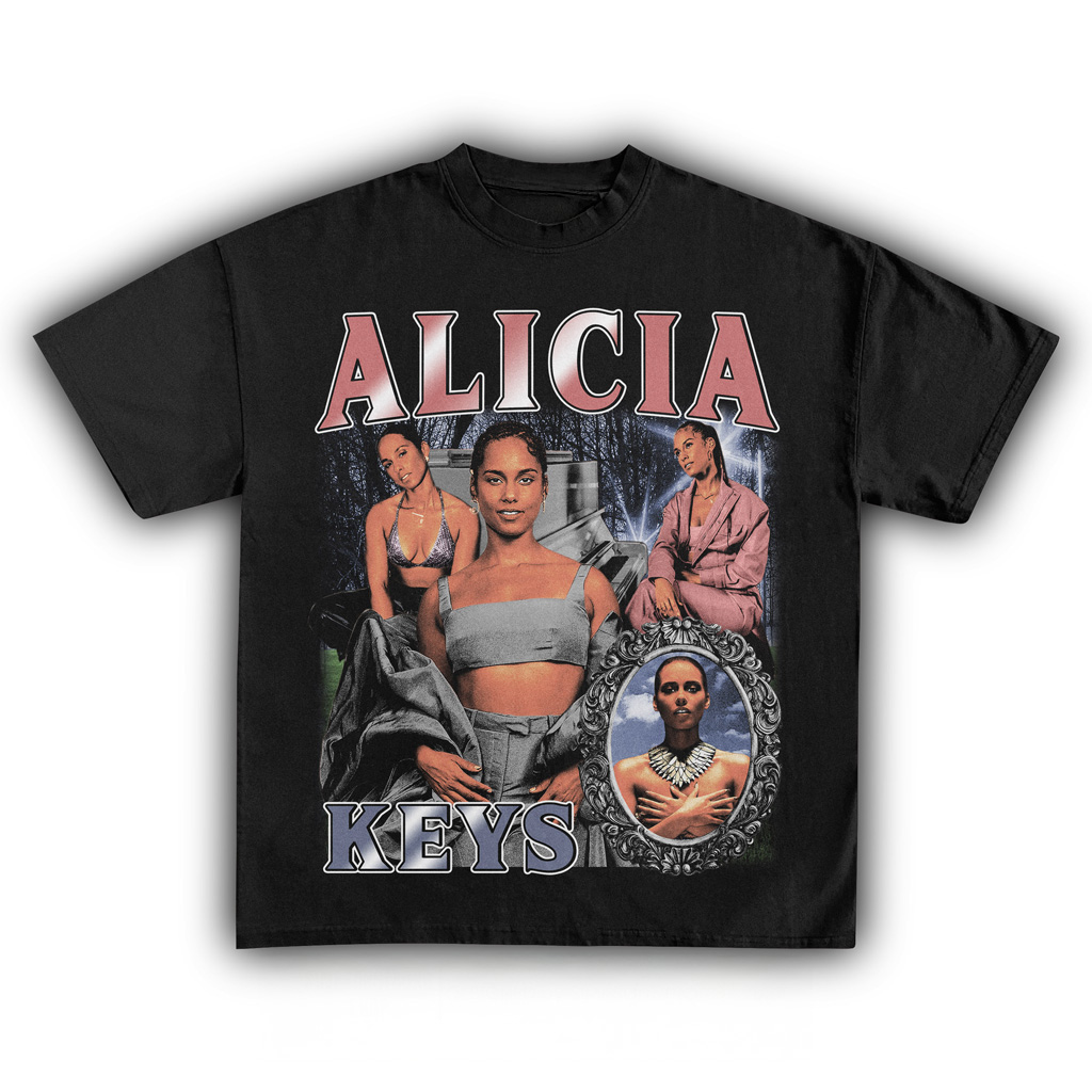 Alicia Keys Black T-Shirt Alicia Keys Merch Presents For Music Lovers