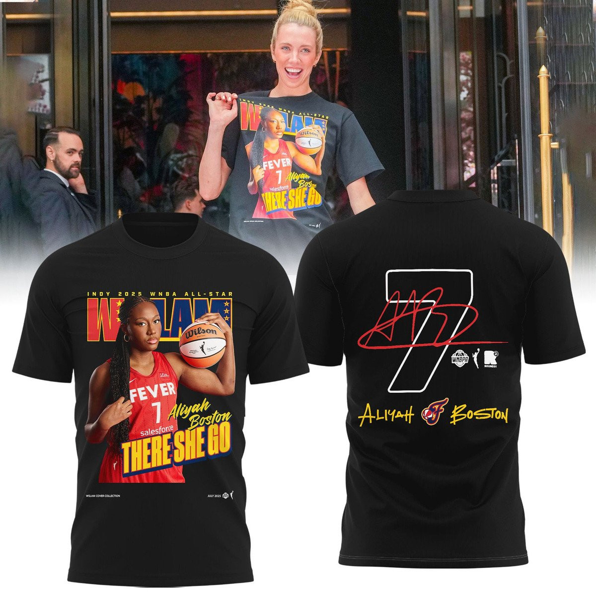 Aliyah Boston Indy 2025 Wnba All Star Wslam There She Go Indiana Fever Shirt Classic Merch Gift For Fans