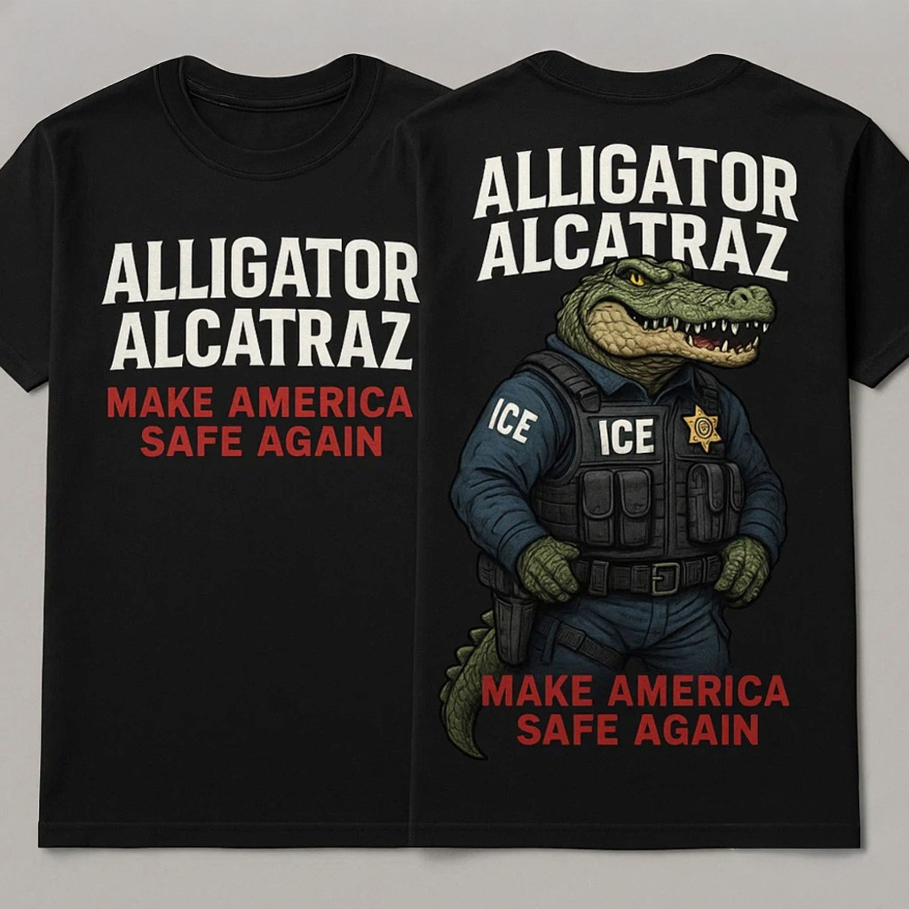 Alligator Alcatraz Ice Sheriff Gator T-Shirt Make America Safe Again Shirt Funny American Pride