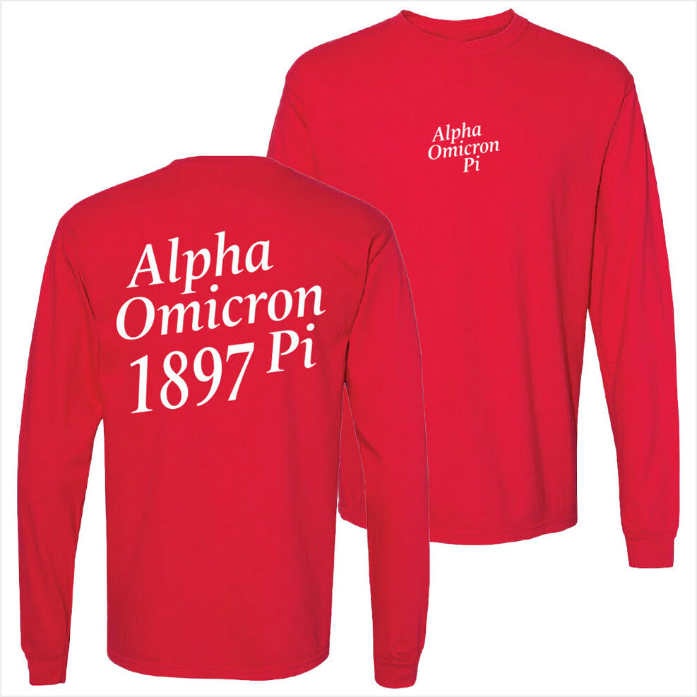 Alpha Omicron Pi 1987 Long Sleeve T-Shirt Aoii Merch Gift Ideas For Him BFF Birthday Gifts Ideas