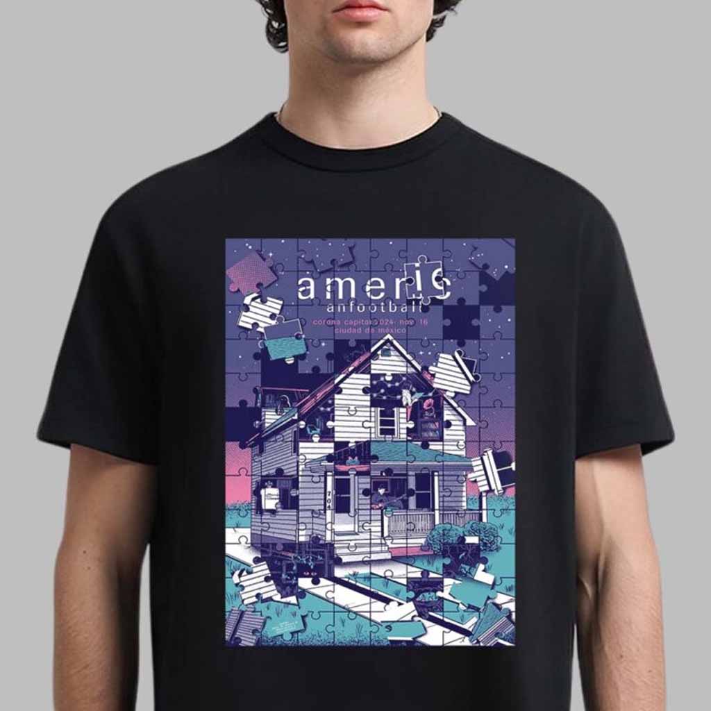 America Football Poster For Show In Ciudad De Mexico 2024 T-Shirt Gift For Fans