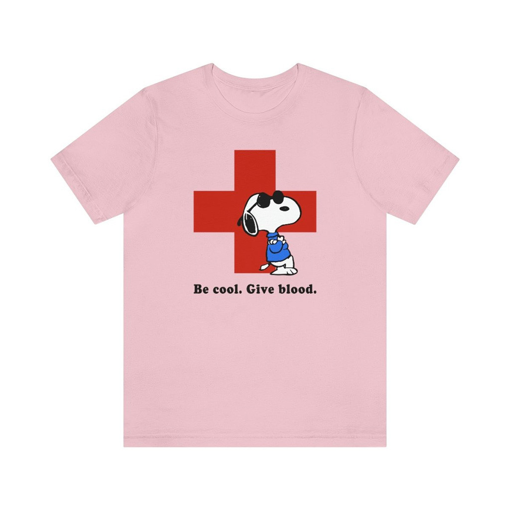 American Red Cross Snoopy Shirt Light Pink Birthday Gift For Wife