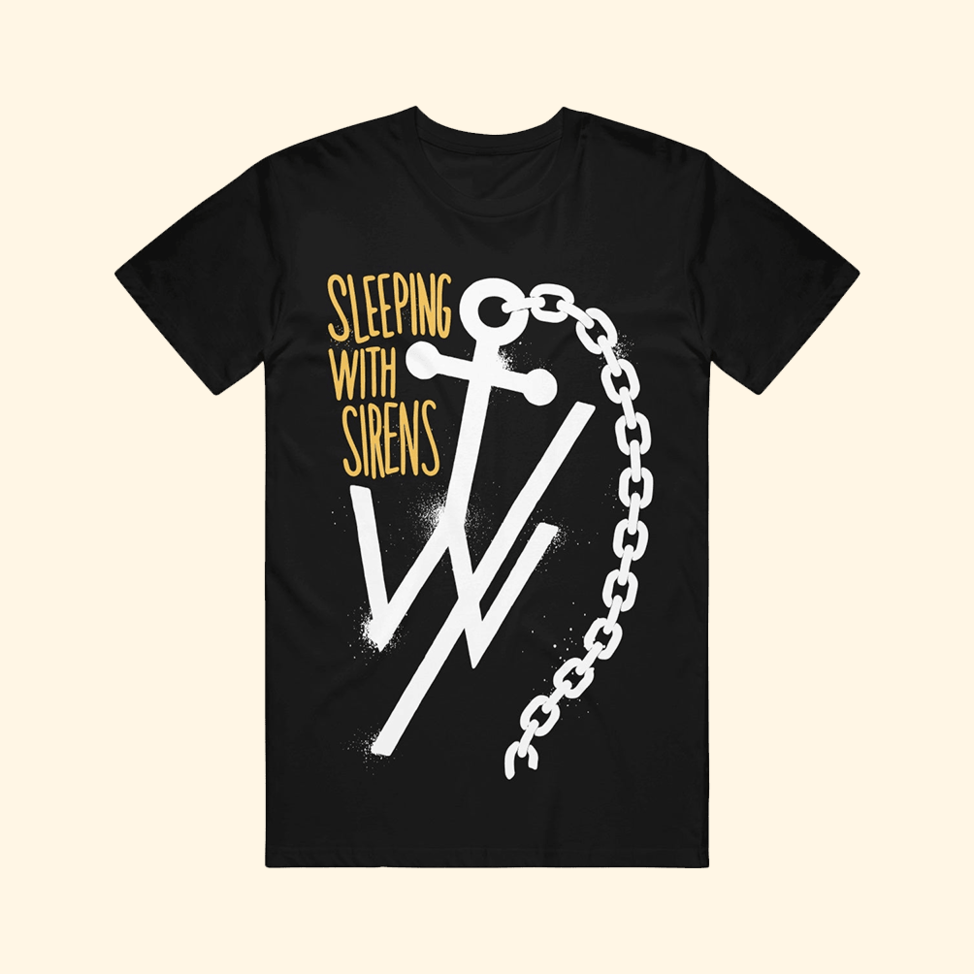 Anchor Chain Black T-Shirt Sleeping With Sirens Merch Father's Day Present Ideas