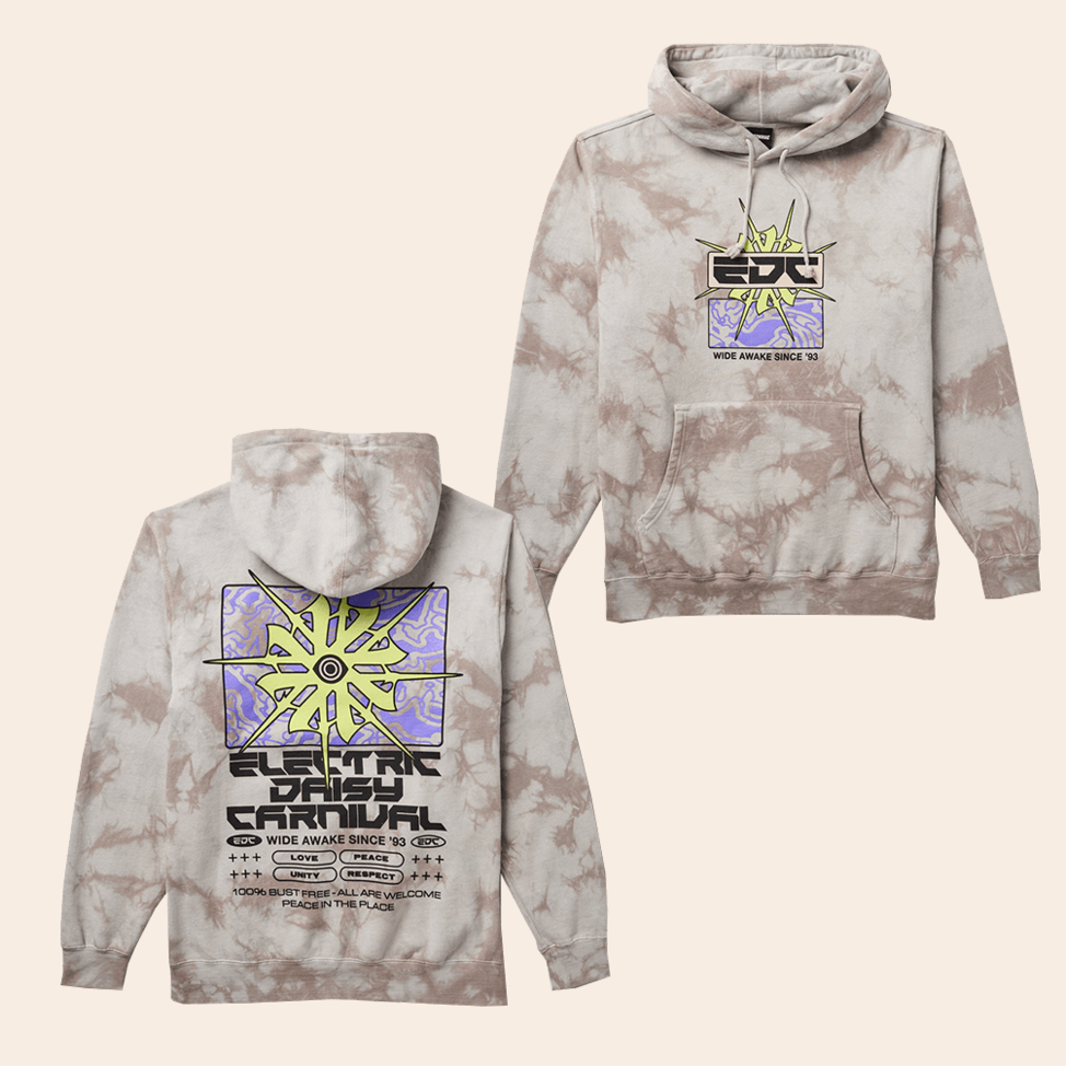 andise EDC Transformative Sound Tie Dye Hoodie EDC Merch Birthday Gifts For Music Fans
