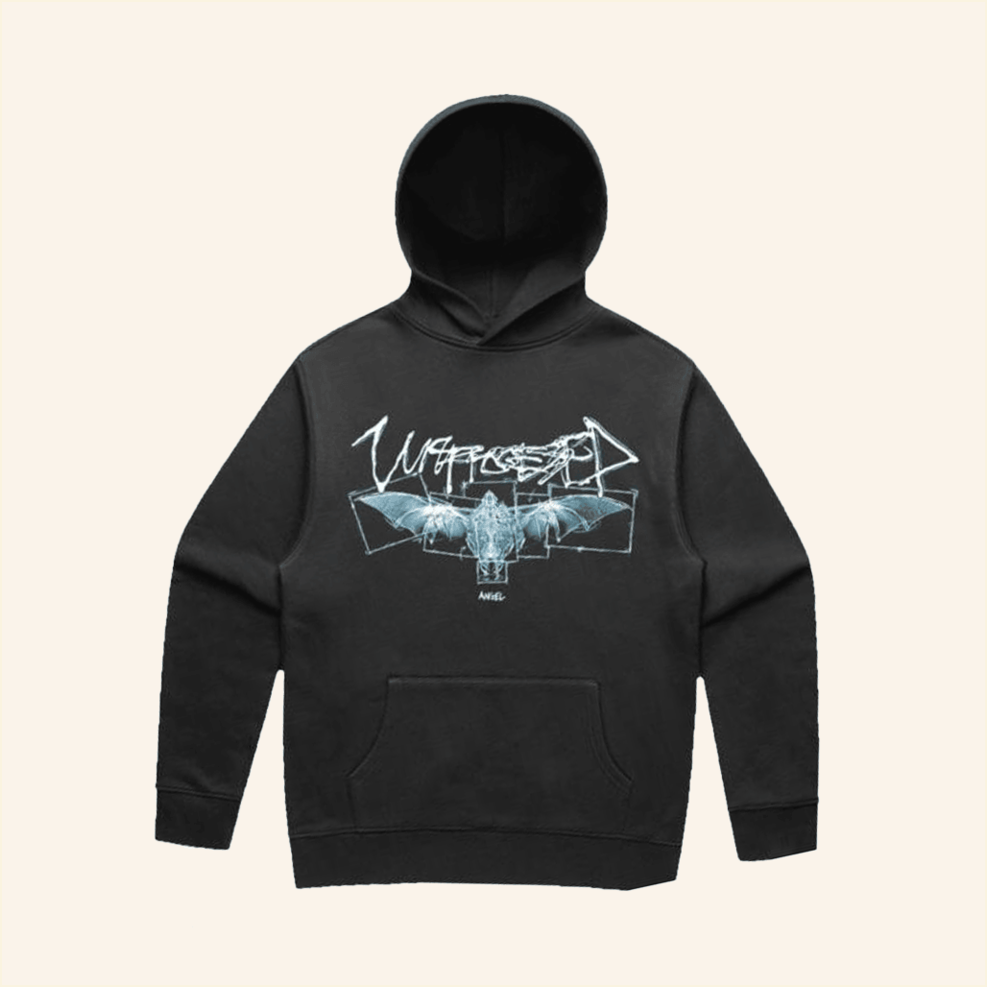 Angel Bat Hoodie Unprocessed Merch Black Birthday Gifts For Brother Gifts For Friends