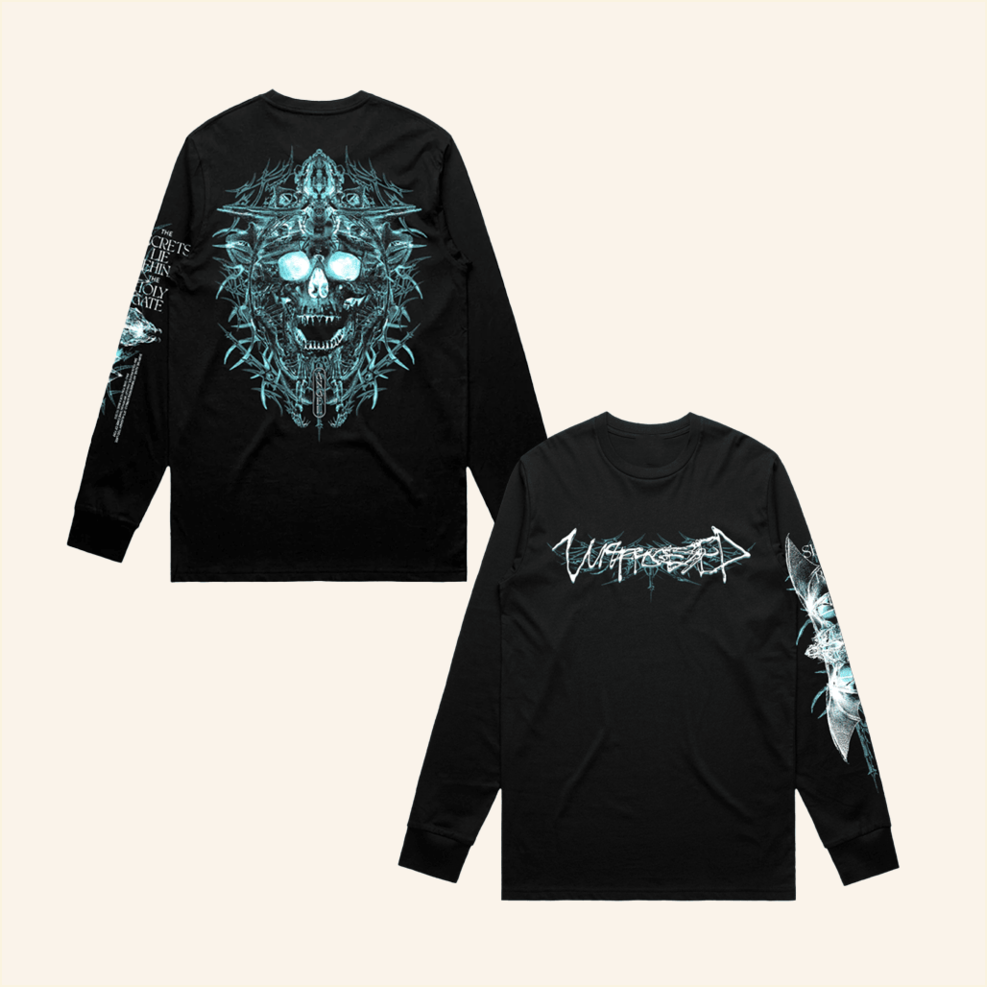 Angel Skull Long Sleeve Black Shirt Unprocessed Merch Gifts For Father Birthday Gift Ideas