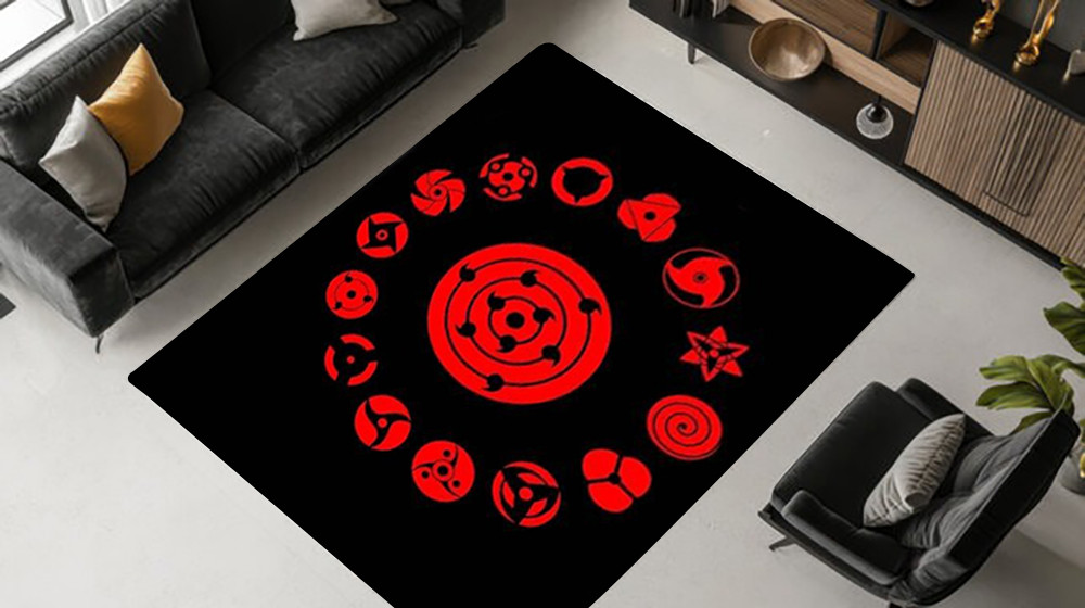 Anime Naruto Pattern Rug Akatsuki Carpet Mat Anime Lovers Gifts Home Decor