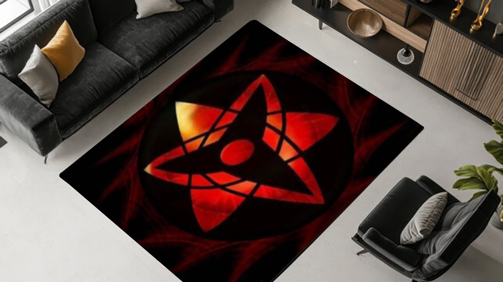 Anime Naruto Rug Akatsuki Carpet Mat For Anime Fans Bedroom Decorative