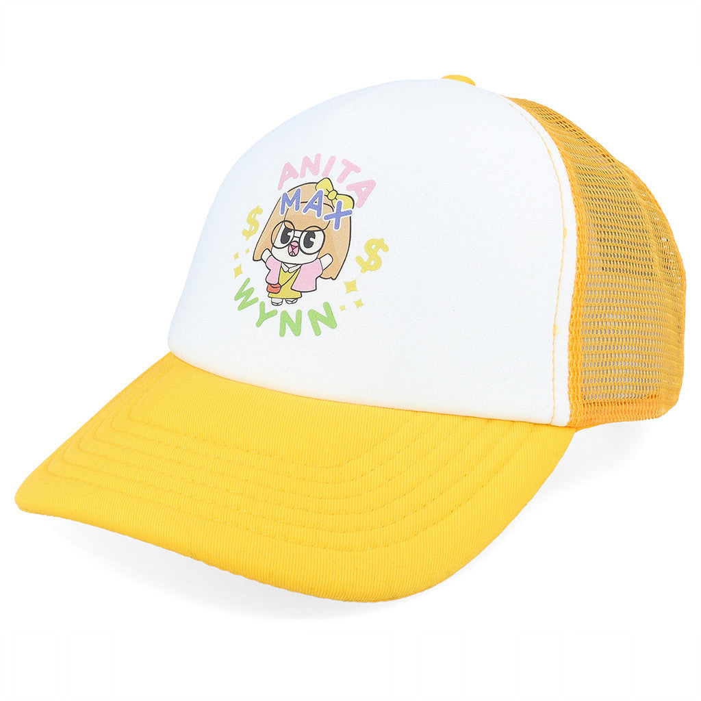 Anita Max Wynn Hat Drake Merch Yellow And White Trucker Hat Cute Gifts For Wife
