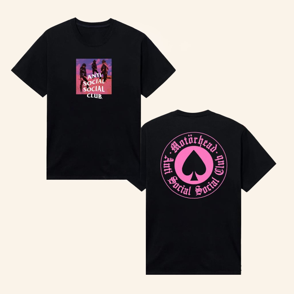 Anti Social Social Club Merch ASSC X Motorhead Aces Forever T-Shirt Best Friends Gifts
