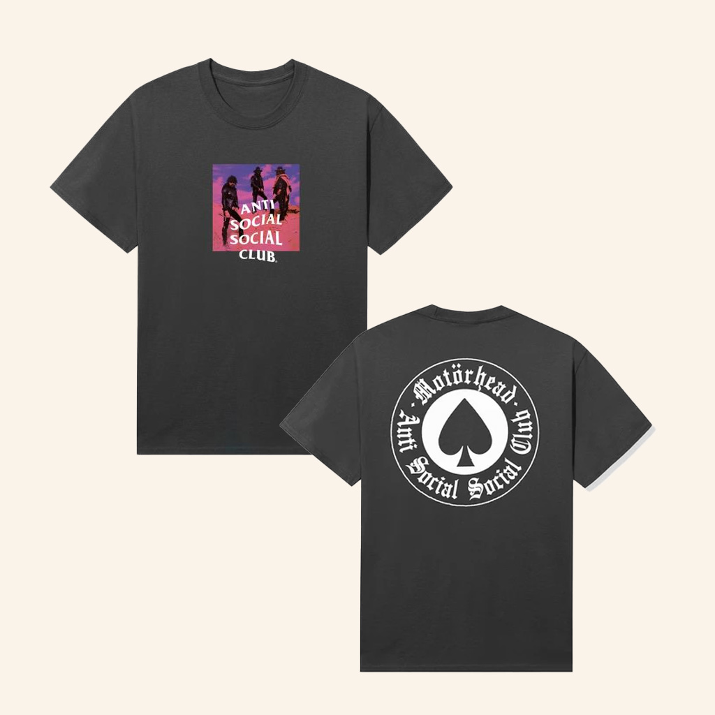 Anti Social Social Club Merch ASSC X Motorhead Aces Forever T-Shirt Gifts For Him