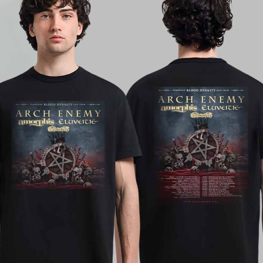 Arch Enemy European Blood Dynasty 2025 Tour Schedule Dates List Home Decor Poster Canvas T-Shirt Fan Clothing