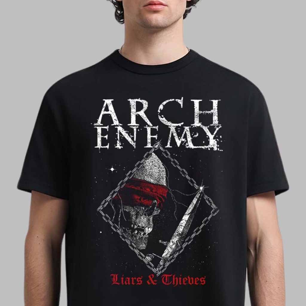 Arch Enemy Liars And Thieves Song Cover Art T-Shirt Music Related Gifts For Guys