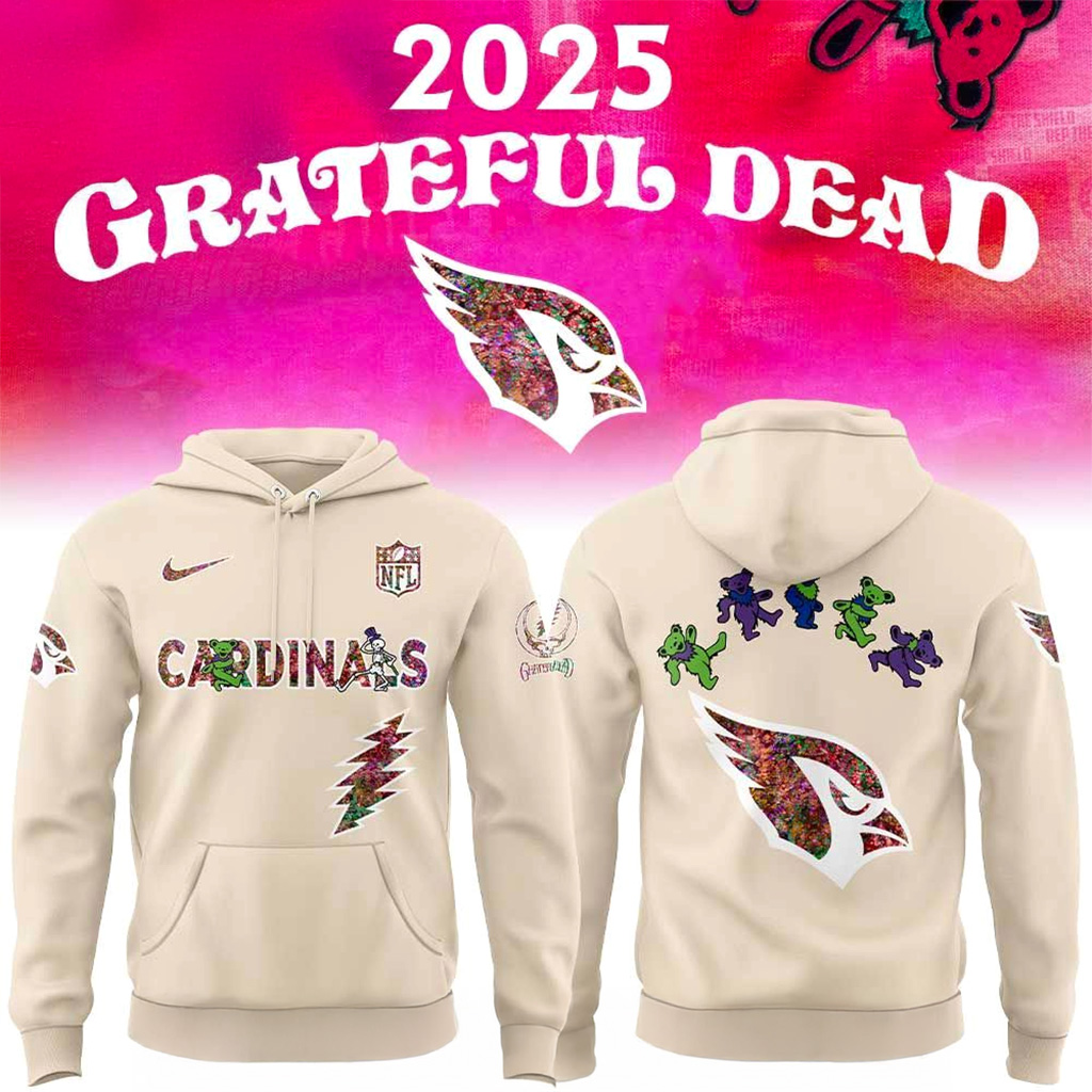 Arizona Cardinals Grateful Dead Night 2025 Hoodie Arizona Cardinals Merch Gifts For Fans
