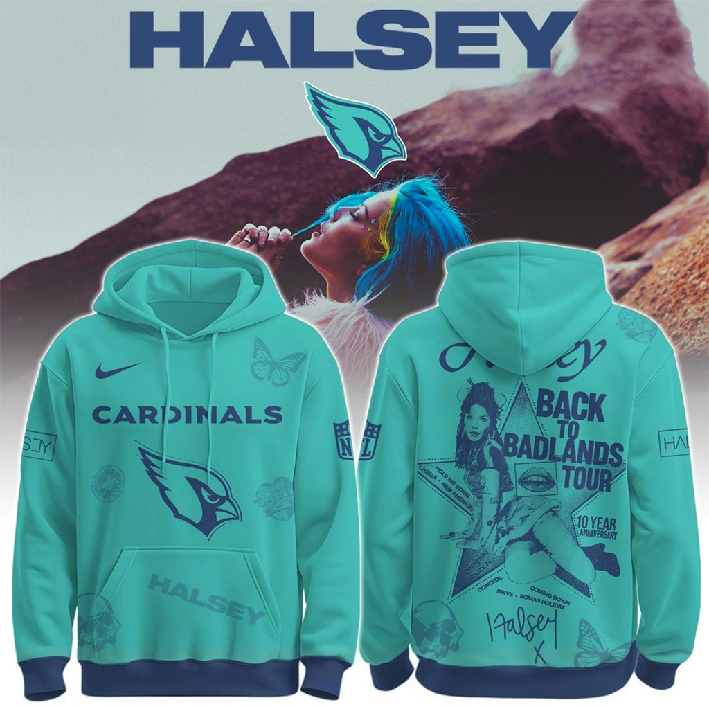 Arizona Cardinals X Halsey Back To Badlands Tour Hoodie Cardinals Merch Best Football Gifts