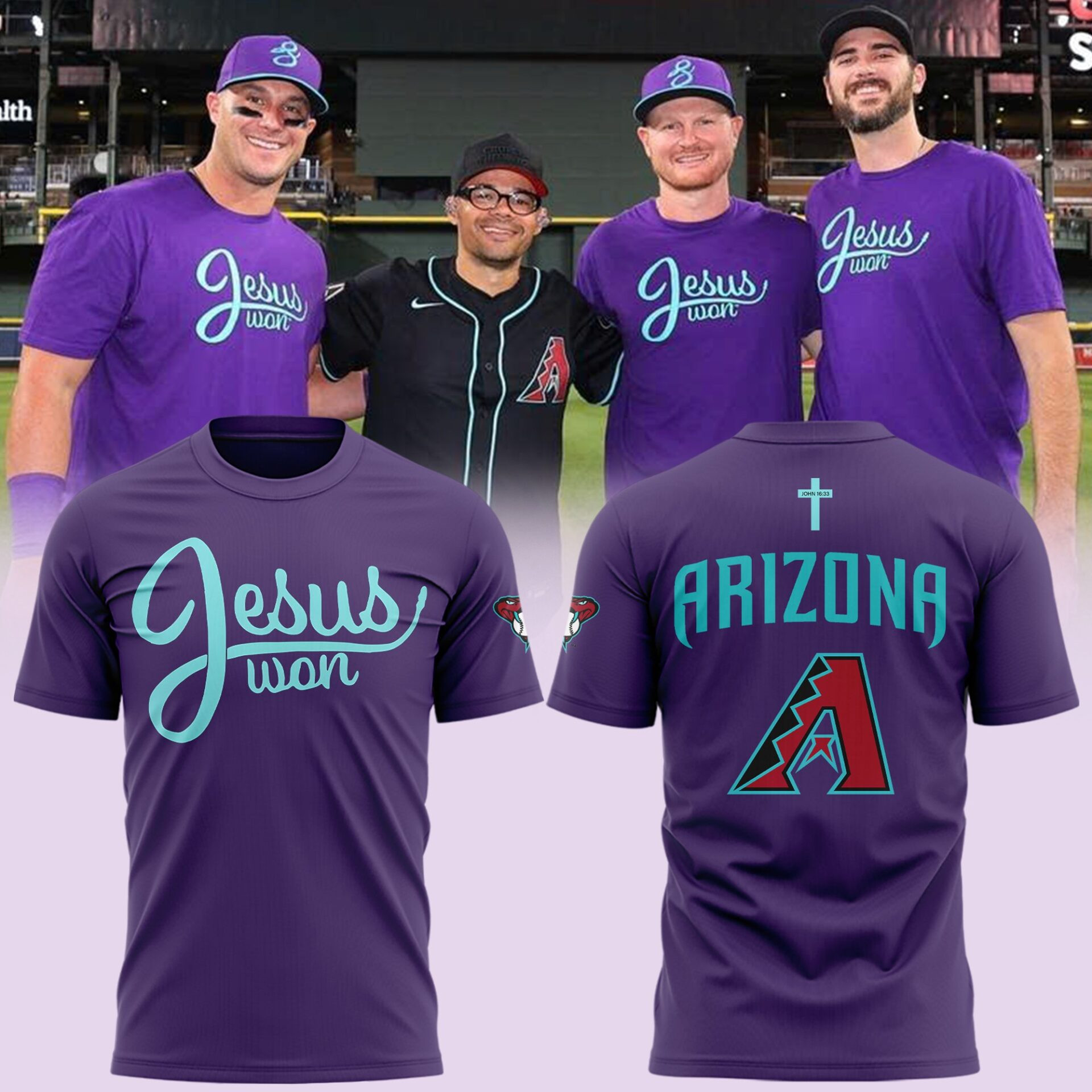 Arizona Diamondbacks Jesus Won 2025 Shirt Baseball Team Gift Ideas