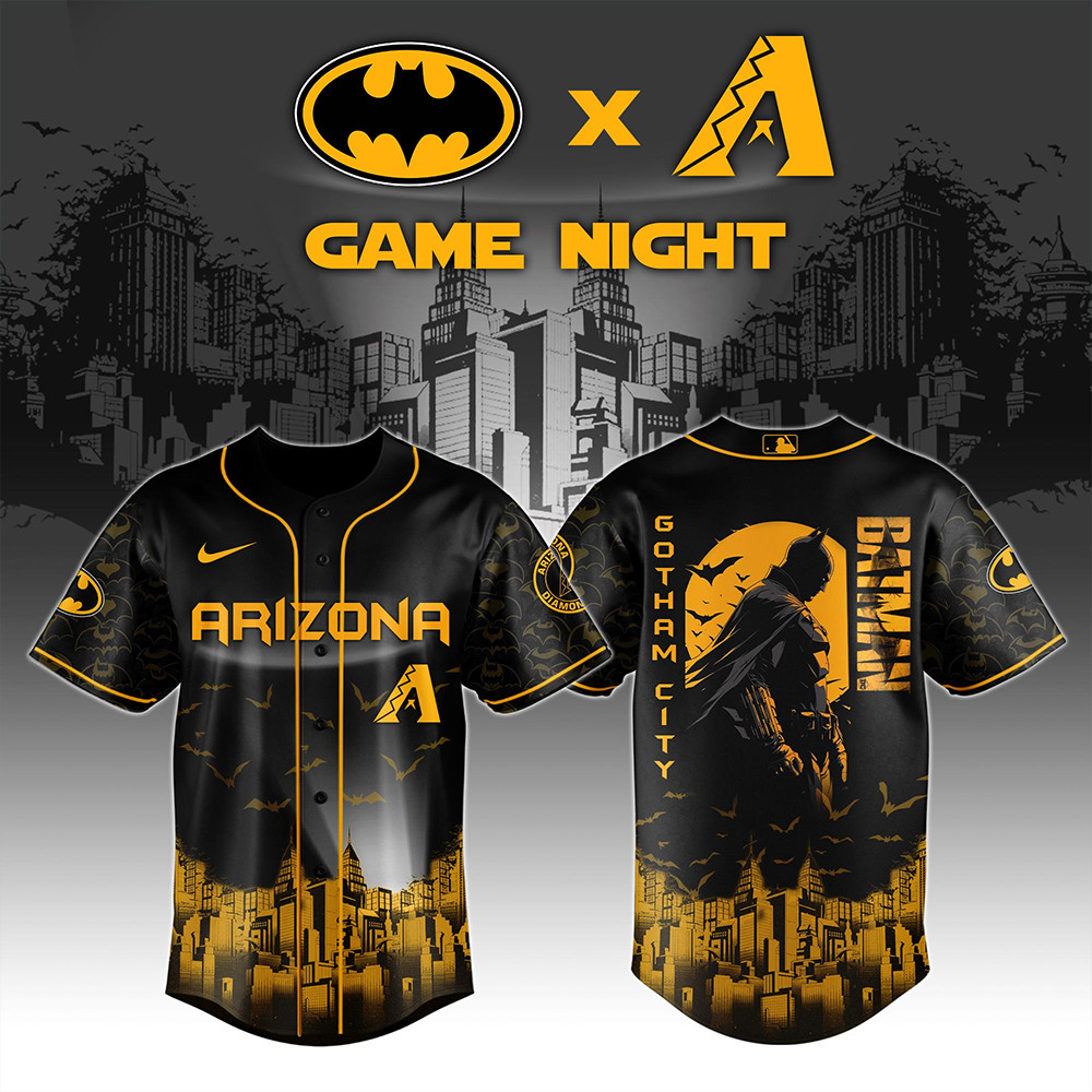 Arizona Diamondbacks x DC Batman Game Night Jersey Baseball Lover Gift Ideas