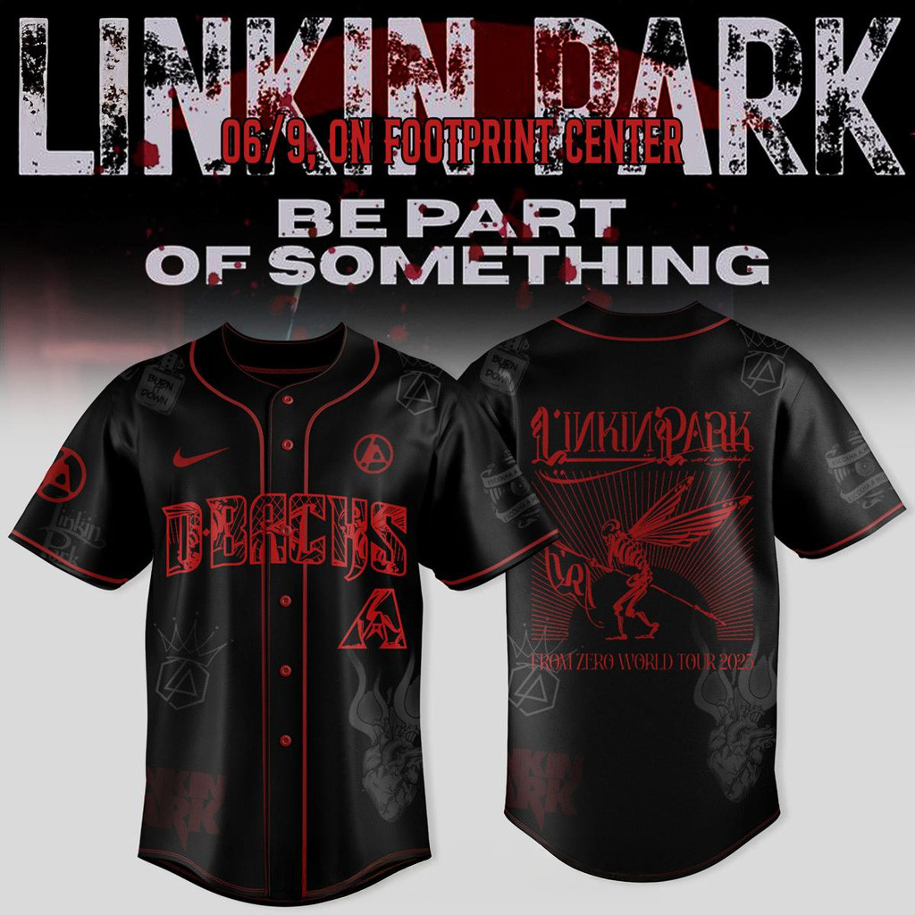 Arizona Diamondbacks X Linkin Park From Zero World Tour 2025 Jersey Diamondbacks Merch
