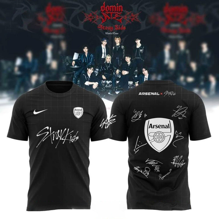 Arsenal F.C x Stray Kids Show Signature Shirt Fan Merch Gifts For Friends