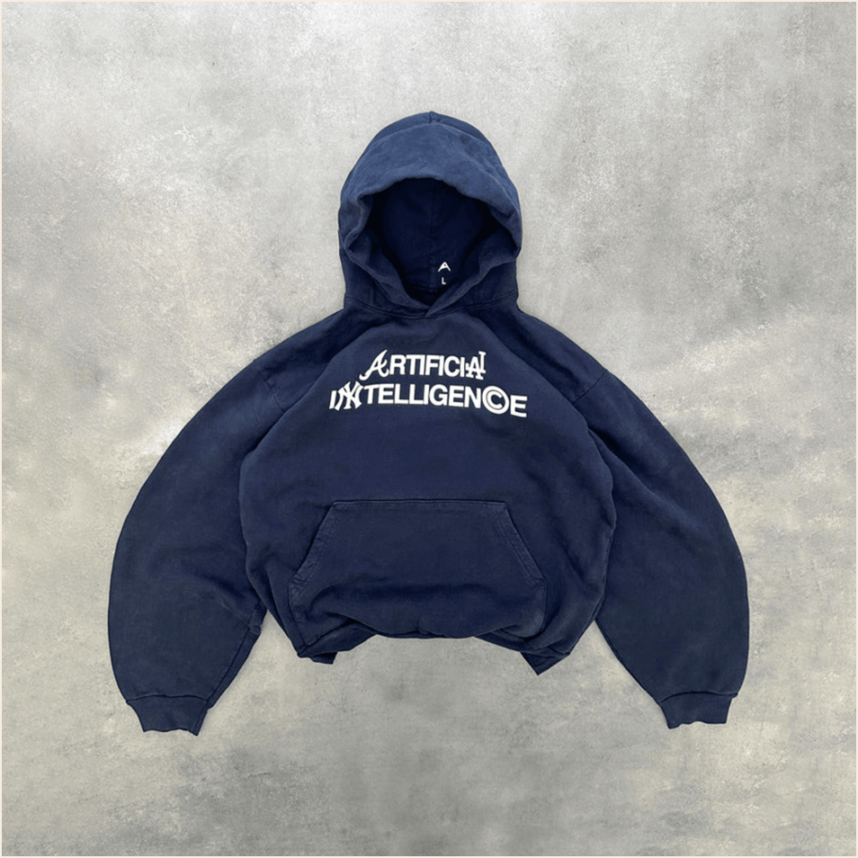 Artificial Intelligence Hoodie Navy Hoodie Unique Father's Day Birthday Gifts Best Friend Gifts