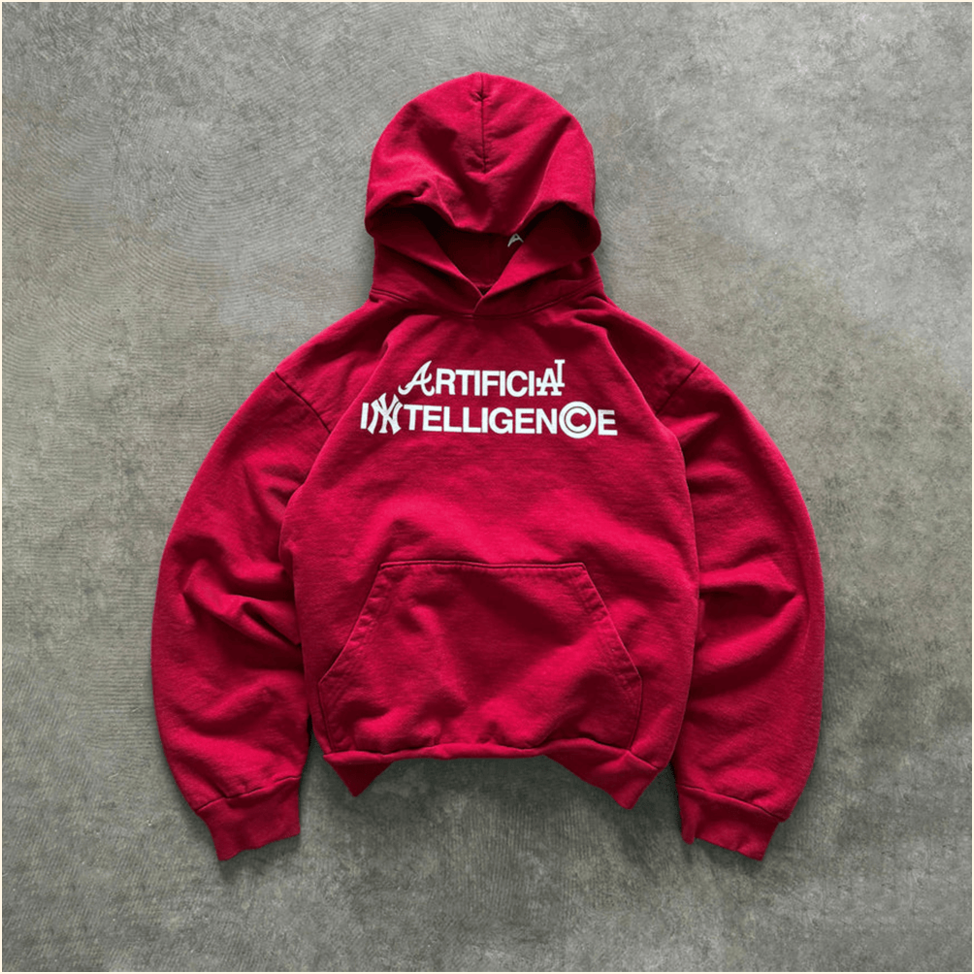 Artificial Intelligence Hoodie Red Hoodie Fathers Day Presents BFF Birthday Gifts