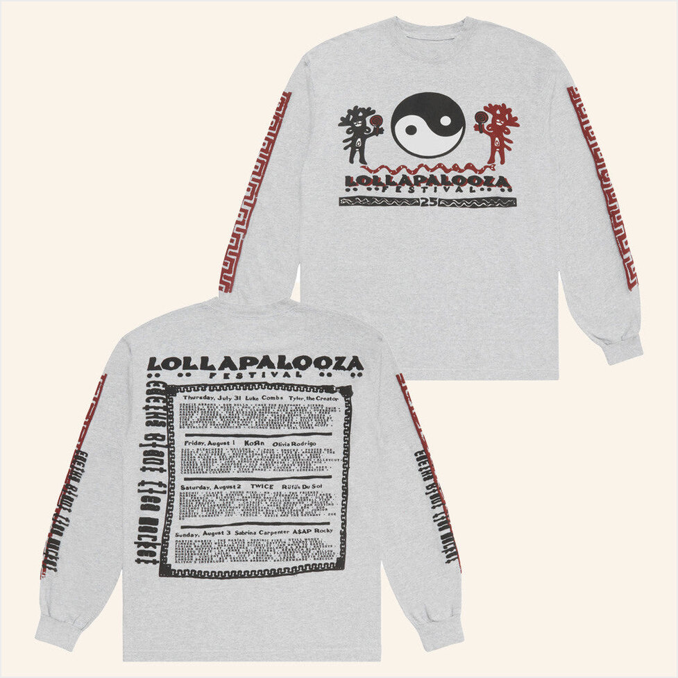 Artist 2025 Lollapalooza x Cactus Plant Flea Market Long Sleeve T-Shirt Lollapalooza Merch