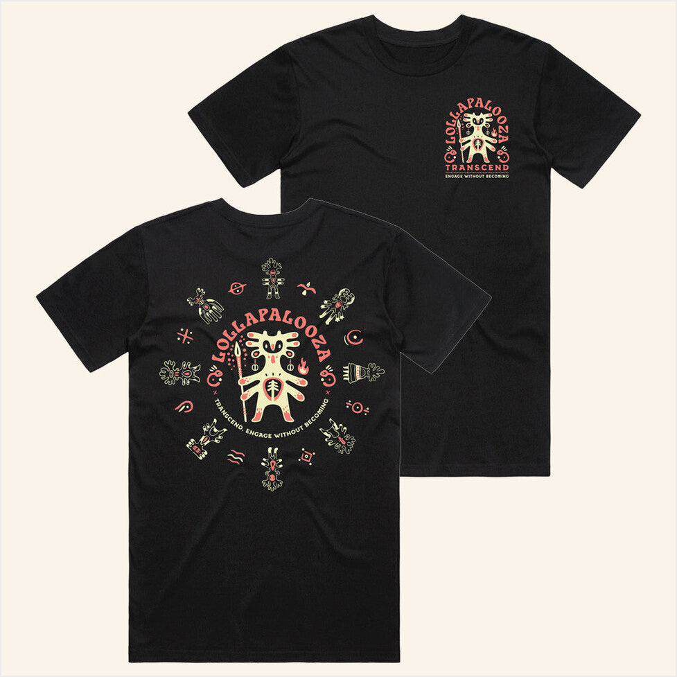 Artist 2025 Perry's Black T-Shirt Lollapalooza Merch Best Gifts For Husband Gifts For Besties