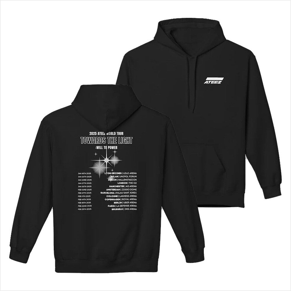 Ateez Towards the Light World Europe Tour 2025 Hoodie Ateez Merch Birthday Gift Ideas For Wife