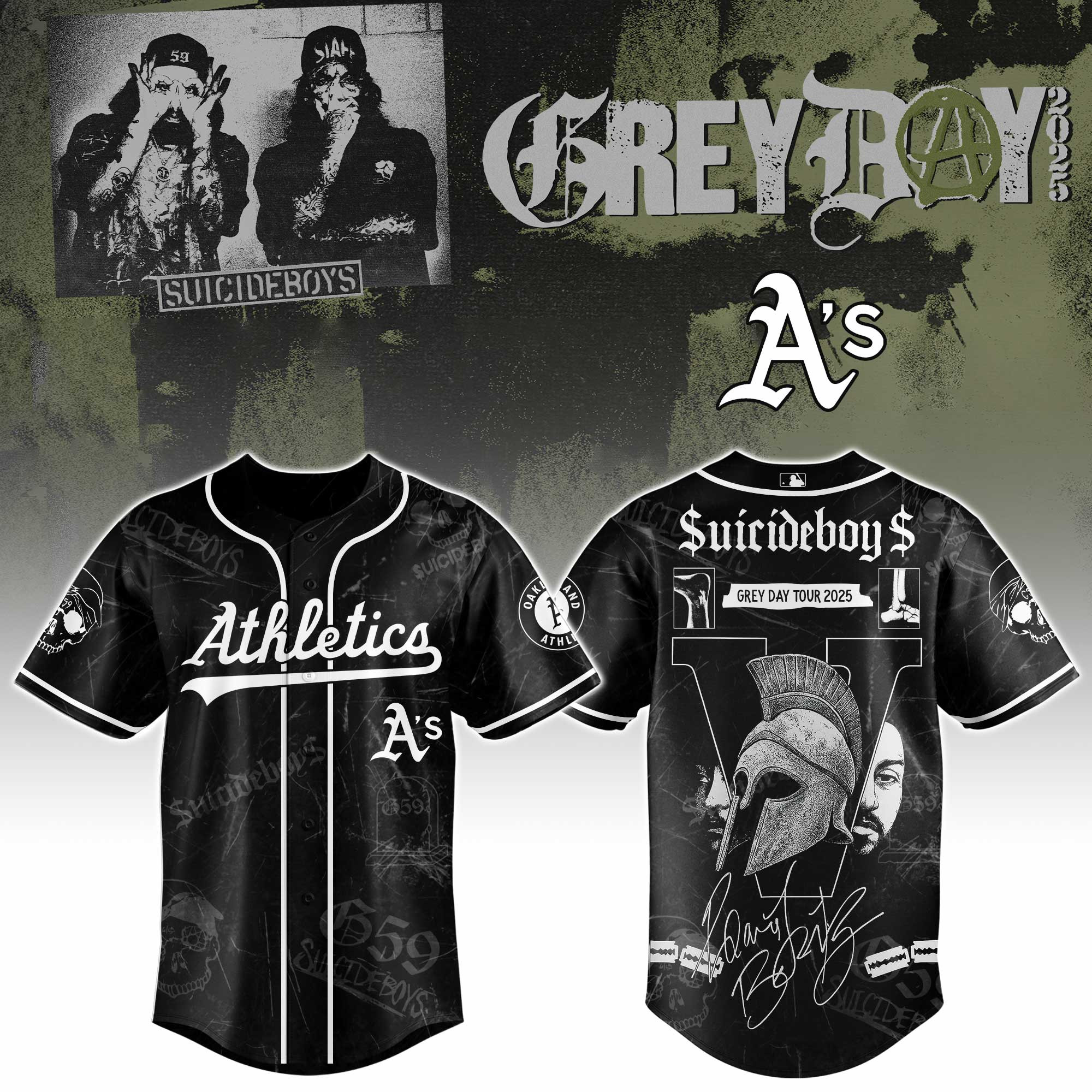 Athletics X Suicideboys G59 Baseball Jersey 2025 Gift For Baseball Fans