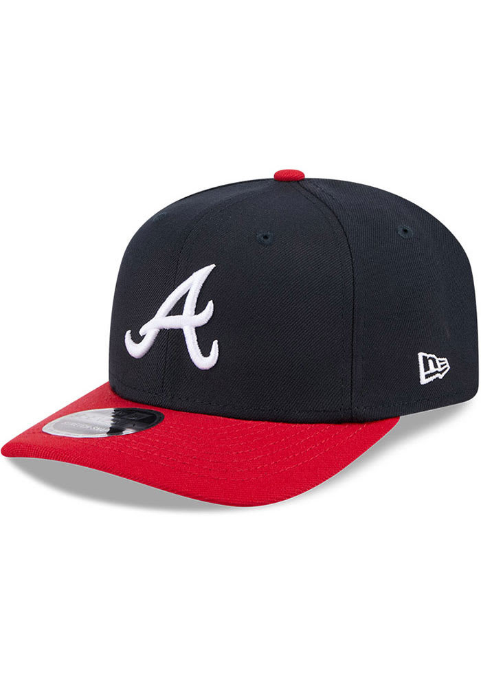 Atlanta Braves AC Replica Stretch Adjustable Hat Navy Blue Best Gifts For Baseball Fans