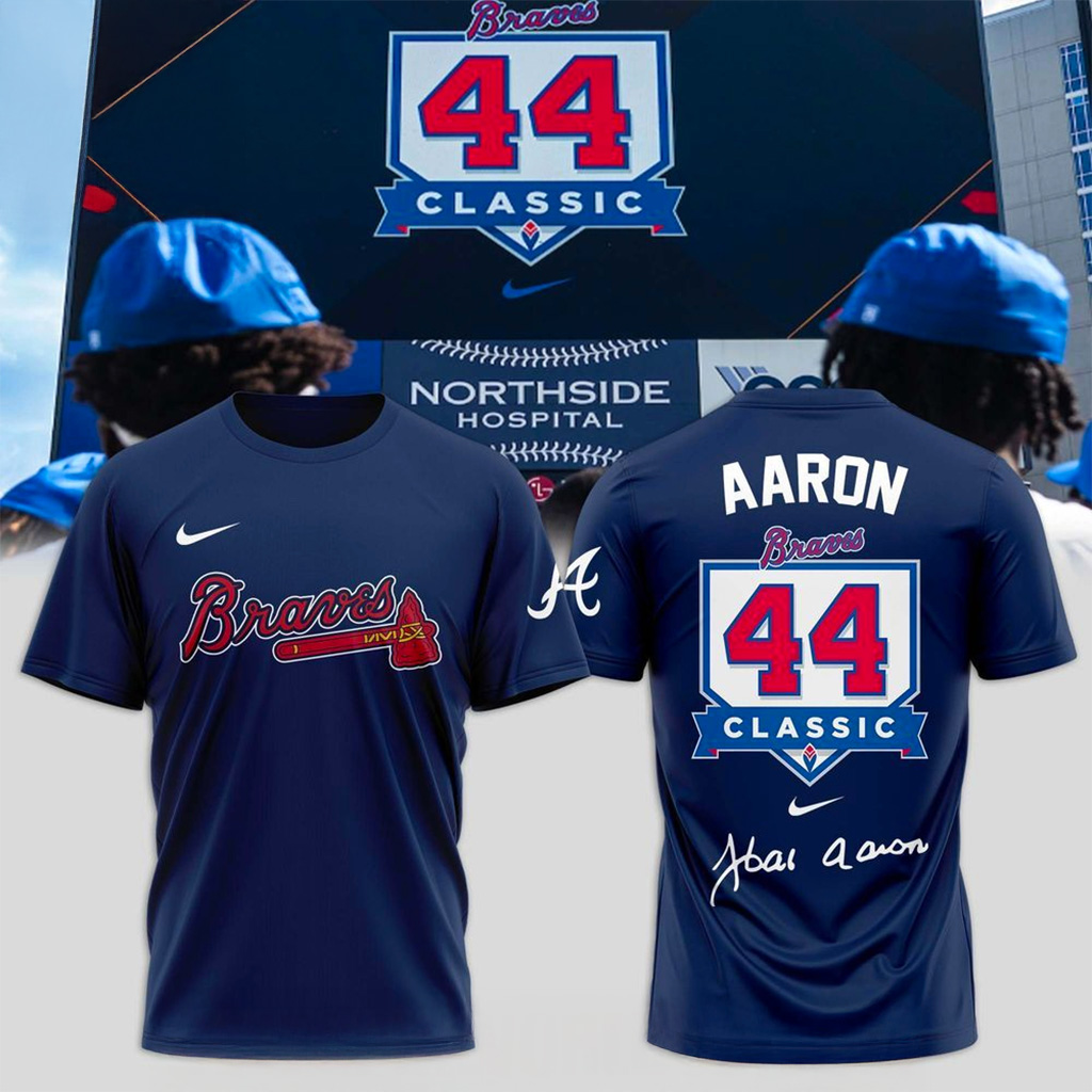 Atlanta Braves Hank Aaron 44 Classic T-Shirt Atlanta Braves Merch Gift For Baseball Fans