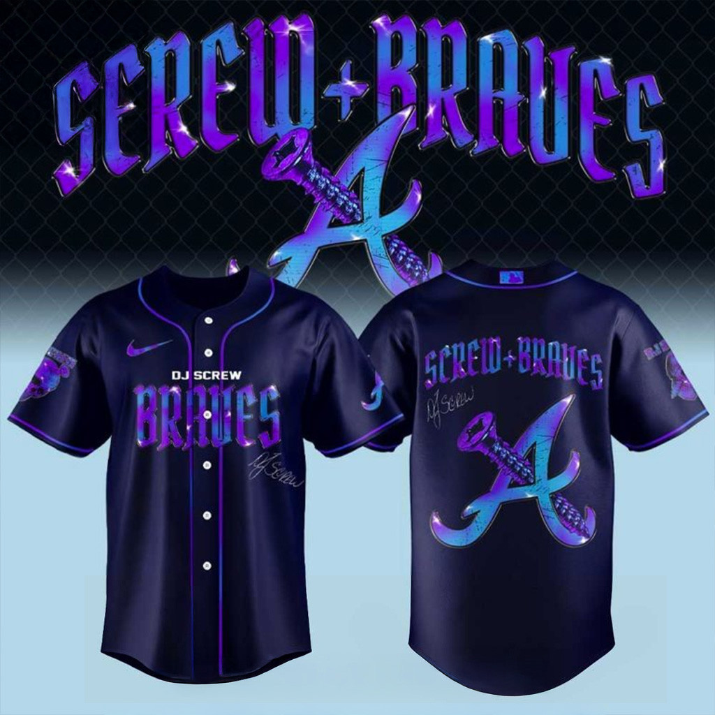 Atlanta Braves Honor All-Time DJ Screw Signature Jersey Atlanta Braves Merch Dad Gifts