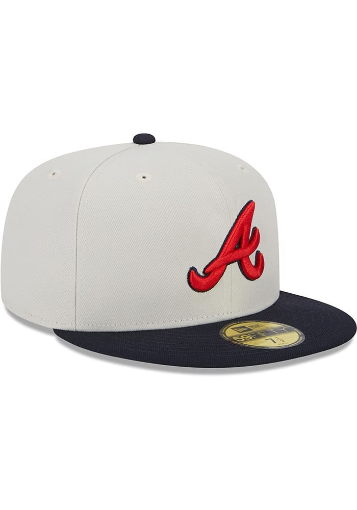 Atlanta Braves Mens Beige World Class Fitted Hat Snapback Gifts For Husband