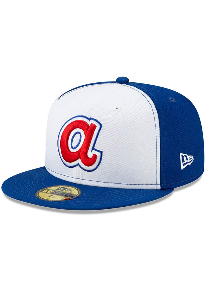 Atlanta Braves Mens Blue ATL Braves Blue MLB21 TBTC Fitted Hat Snapback Husband Gifts