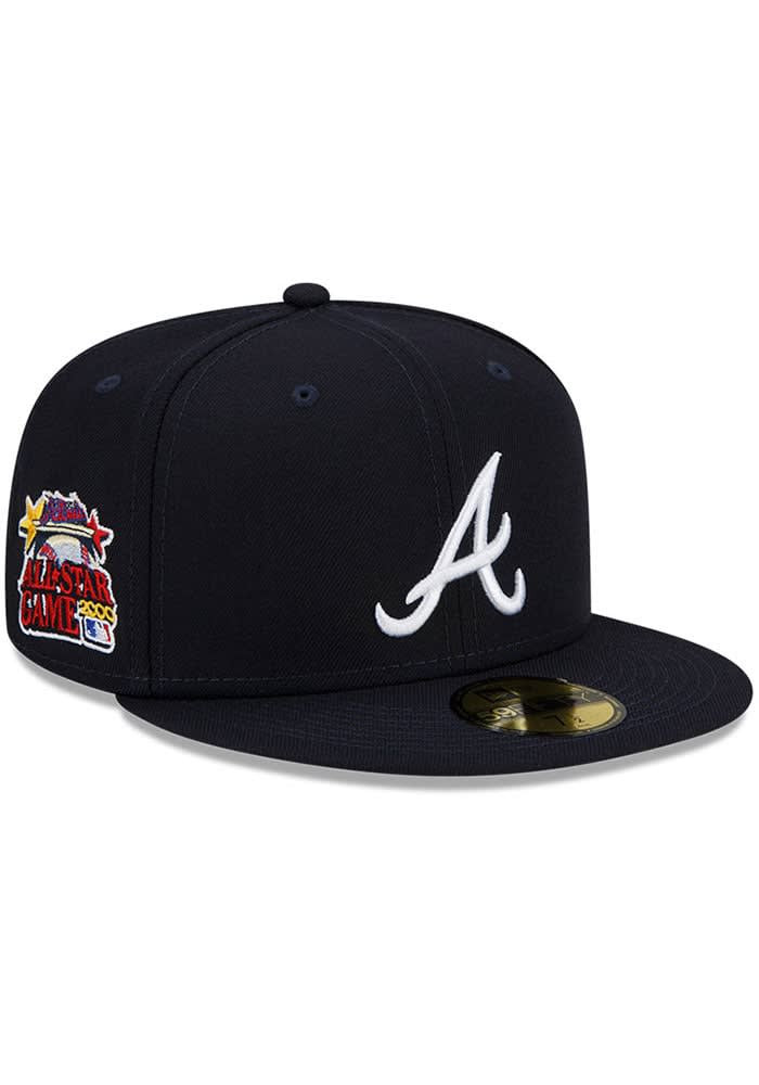 Atlanta Braves Mens Navy Blue Patch Up Fitted Hat Snapback Fans Gifts