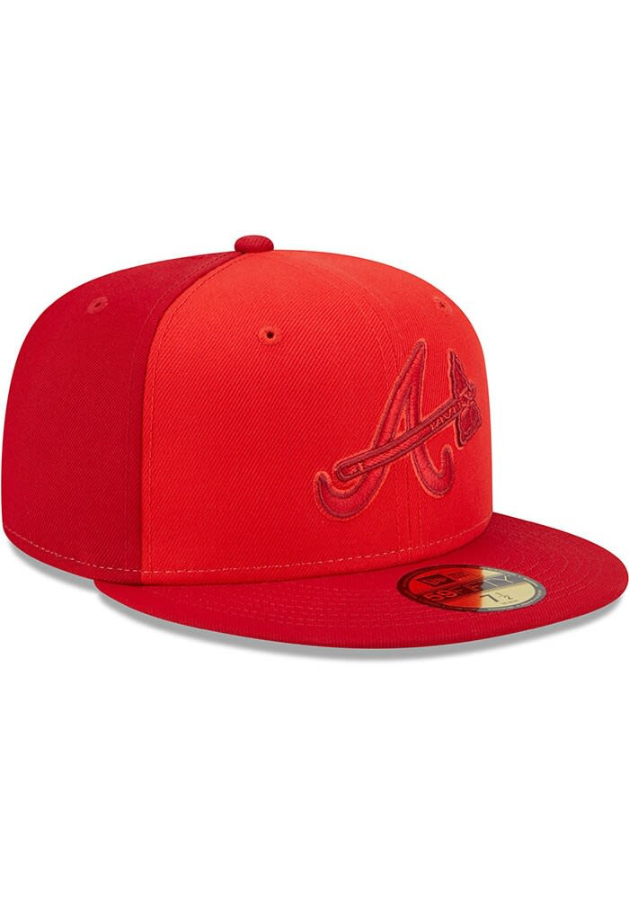 Atlanta Braves Mens Red Tri Tone Team Snapback Hat Present For Fans