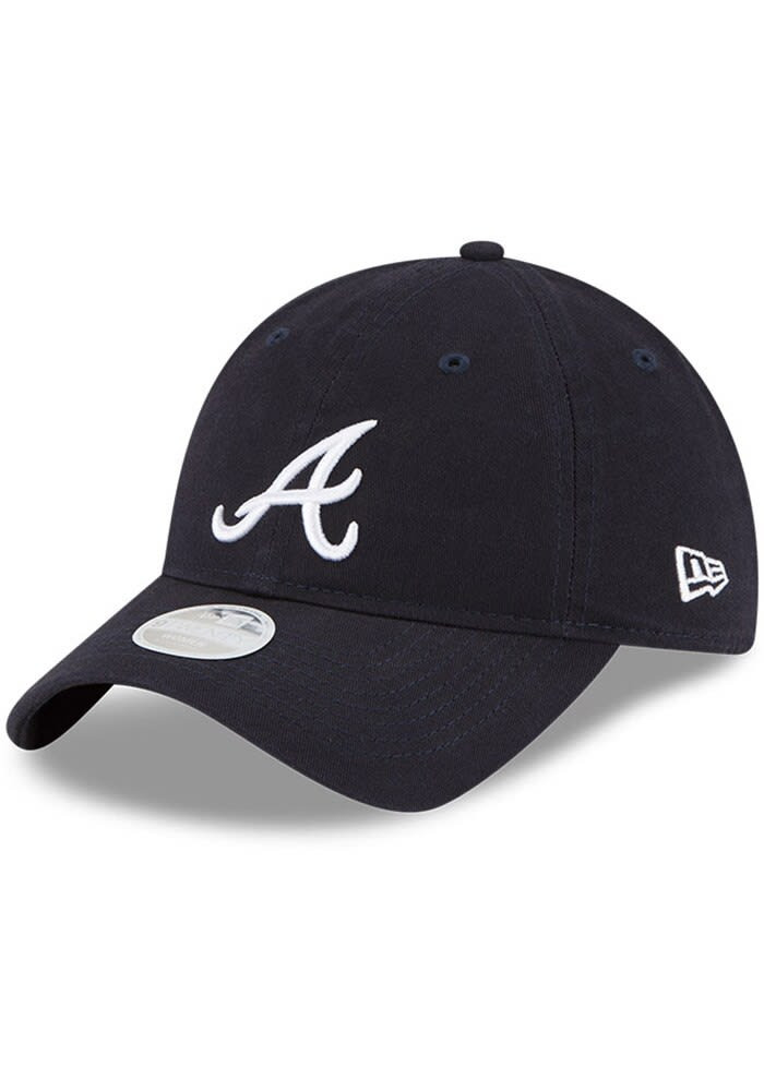 Atlanta Braves Navy Blue W Core Classic Women's Adjustable Hat Gift Ideas For Fans
