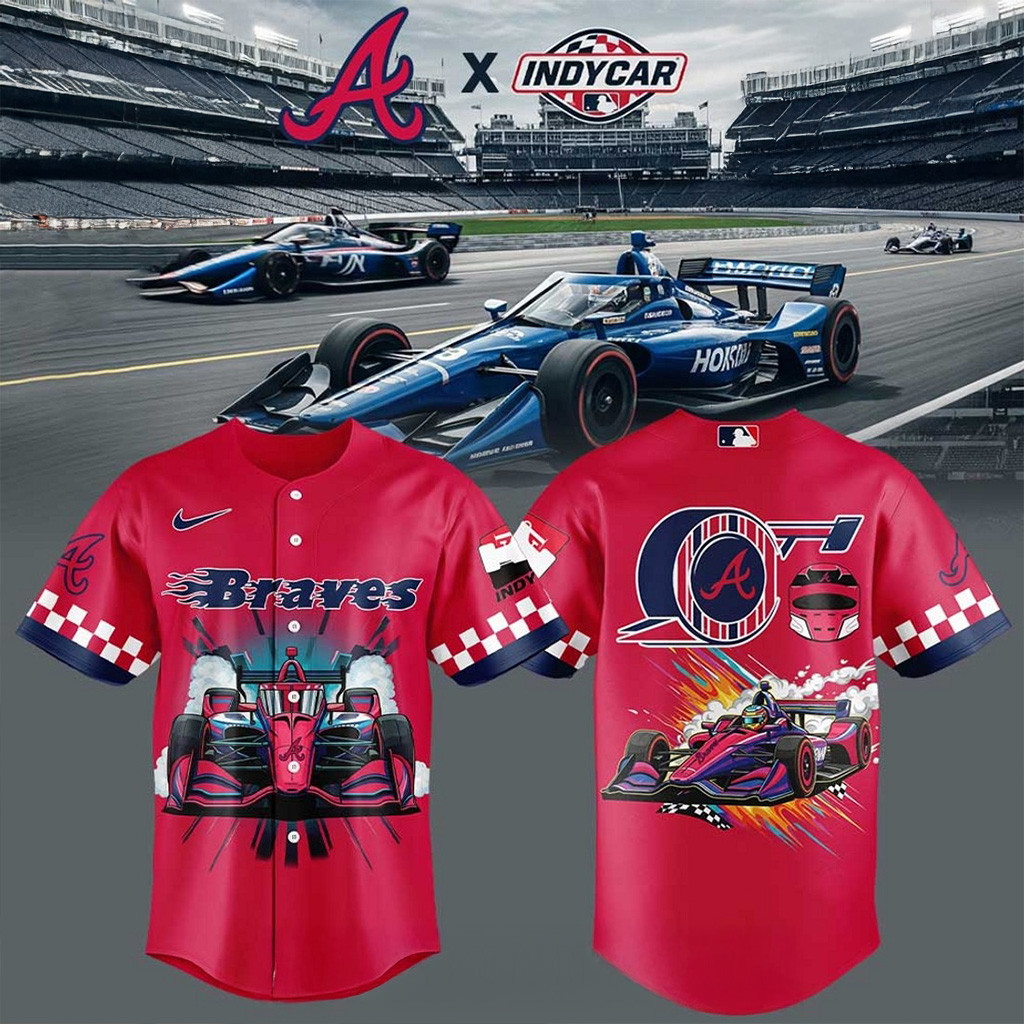 Atlanta Braves X F1 Indycar Baseball Jersey Atlanta Braves Merch Gifts For Dad