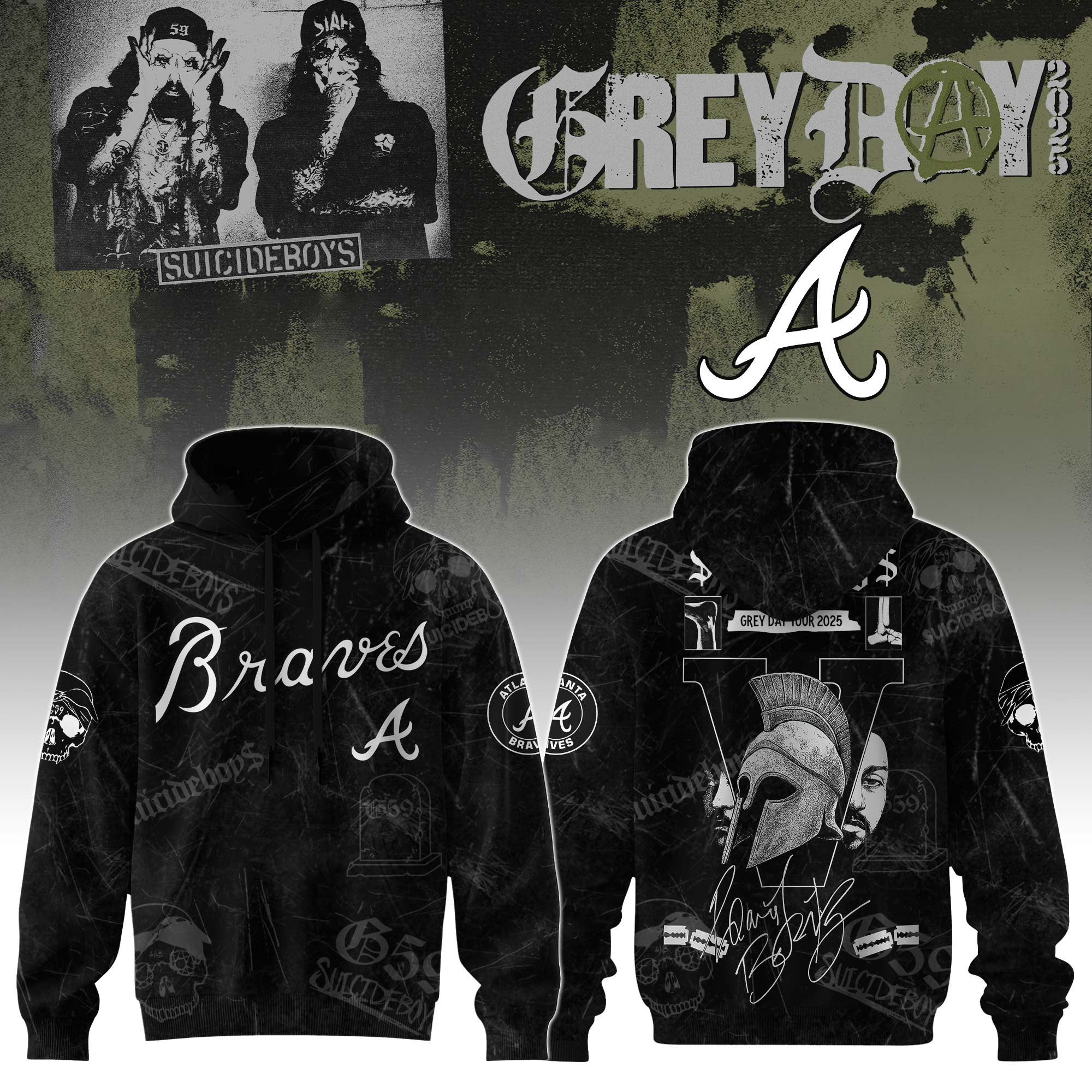 Atlanta Braves X Suicideboys G59 Hoodie 2025 Gift For Baseball Fans