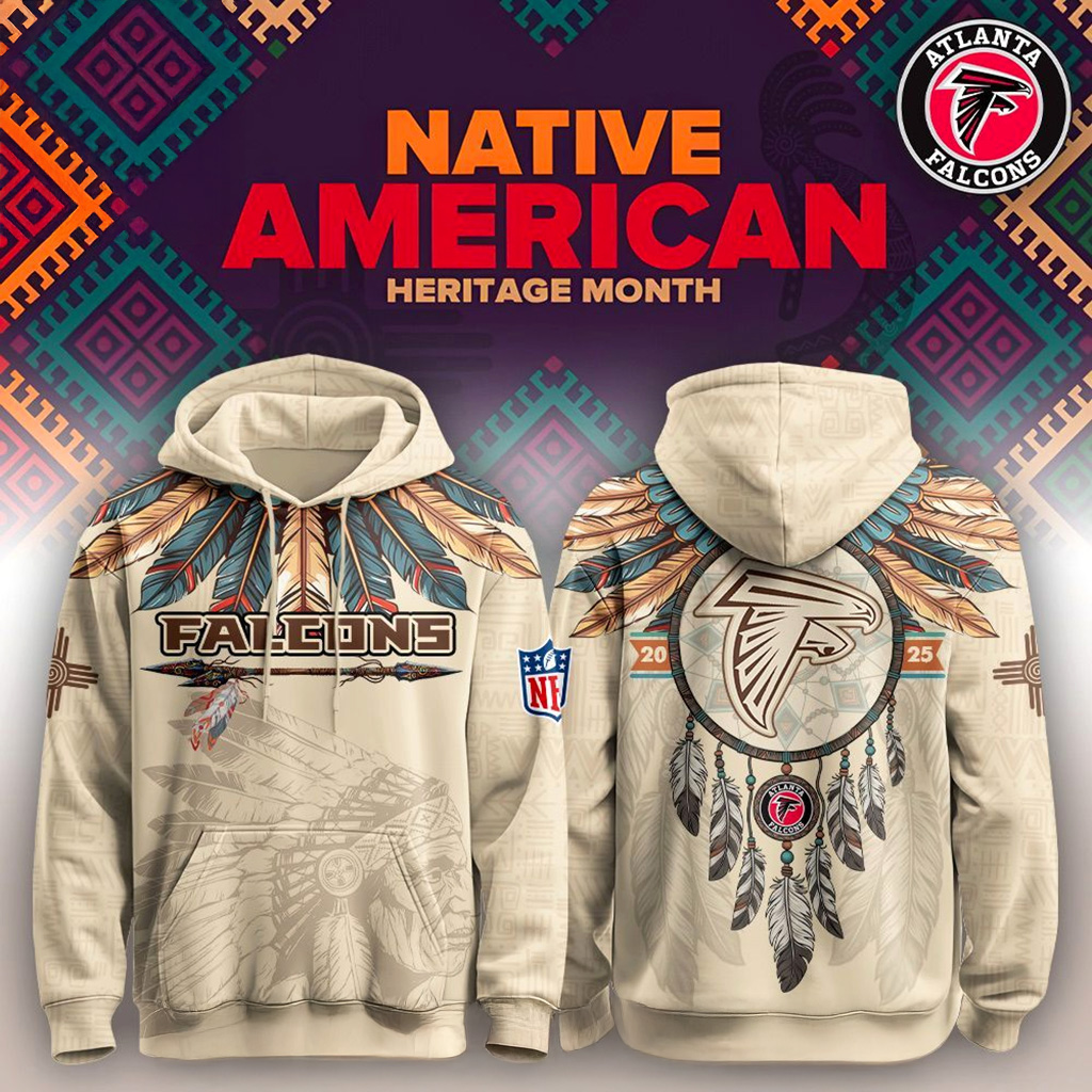 Atlanta Falcons Native American Heritage Month Hoodie Falcons Merch Gifts For Football Fan